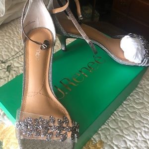 J Renee jeweled sandals.  11 w
